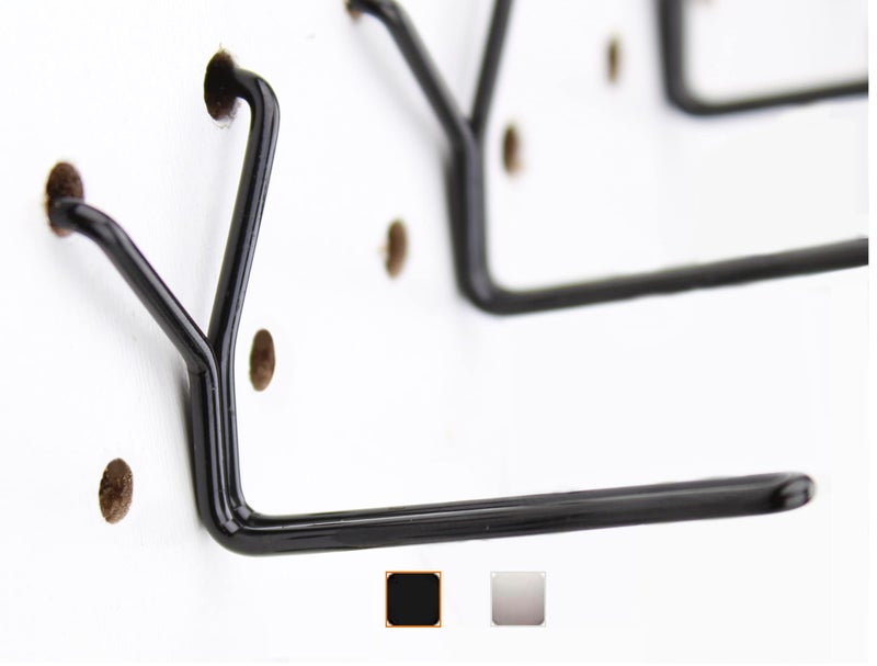 Right Arrange Steel Pegboard Hooks 100-Pack 2" L Hook, Black - Will Not Fall Out, Fits Any Peg Board - Organize Tools, Accessories, Workbench, Garage Storage, Kitchen, Crafts, Jewelry, Retail - Image 1
